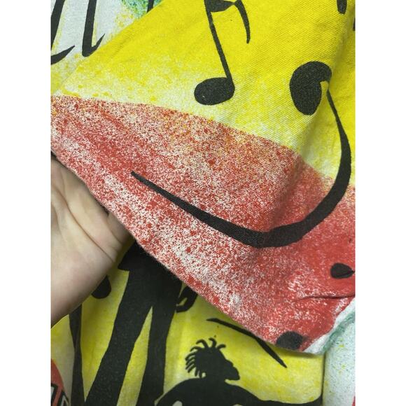 Vintage 1993 Jump Up Music Festival Concert AOP T Shirt Sz L Reggae Tie Dye Band - Picture 5 of 6